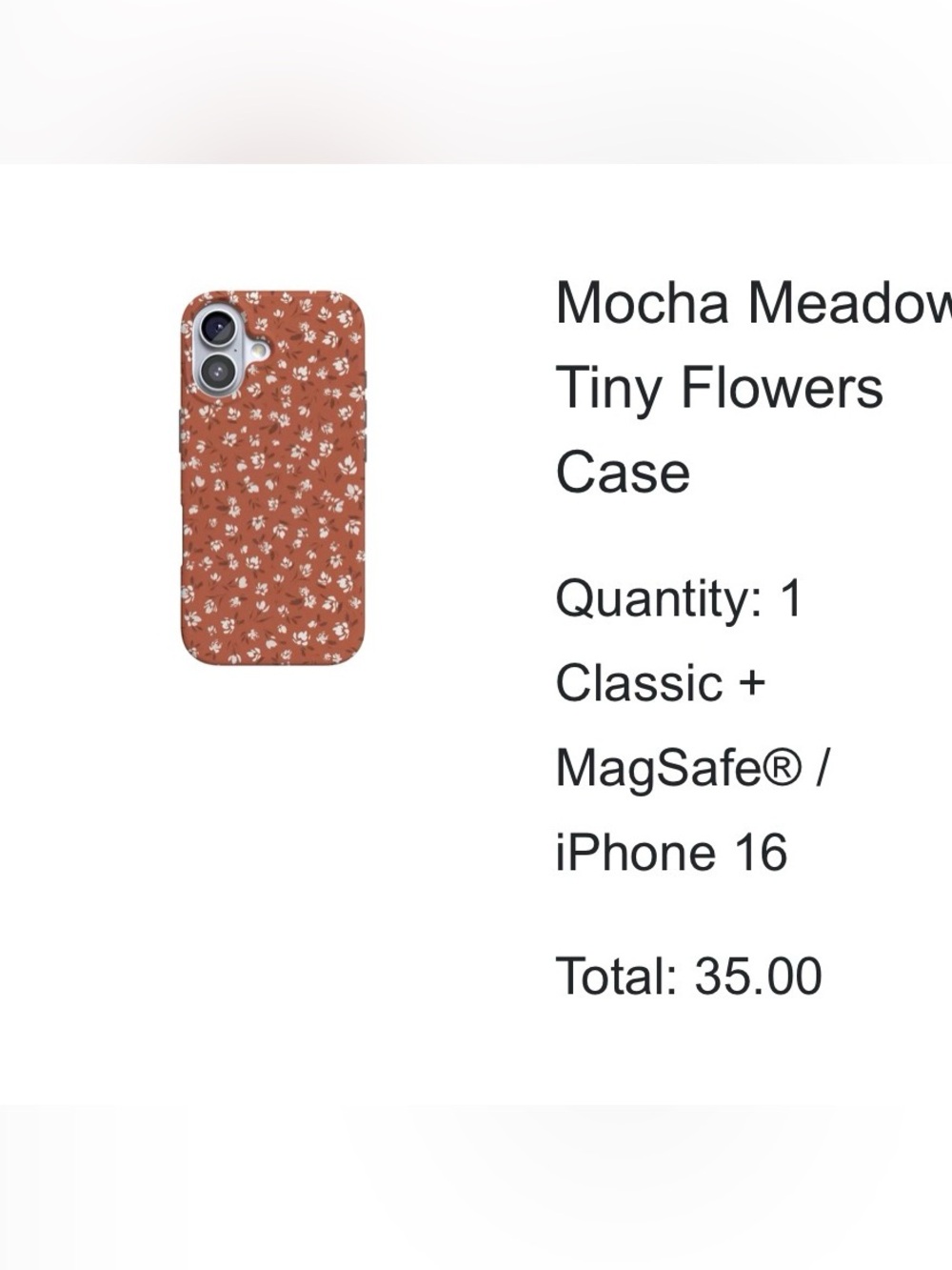 Mocha Meadow Tiny Flowers iPhone 16 Case - Mocha